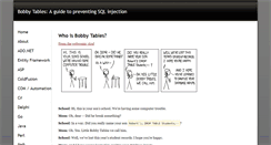 Desktop Screenshot of bobby-tables.com
